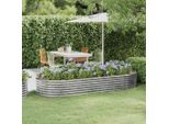 Maison Exclusive - Letto Giardino Acciaio Zincato 249X100X36Cm Argento