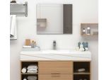 The Living Store Specchio Da Parete 60X50 Cm In Vetro