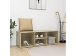 The Living Store Panca Per Scarpe In Rovere Sonoma 105X35X35 Cm Materiale In Legno