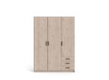 Armadio Spell 3 Ante E 3 Cassetti Decoro Hickory.