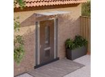 Tettoia Per Porta The Living Store Grigio E Trasparente 152,5X90 Cm In Policarbonato