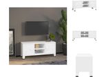 Vidaxl Mobile Tv In Stile Industriale Bianco 105X35X42 Cm In Metallo - Mobili Tv