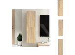 Mobile Tv Vidaxl Rovere Sonoma 30,5X30X110 Cm Materiale A Base Di Legno - Mobili Tv