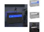 Mobile Tv Vidaxl Con Luci Led Grigio Cemento 60X35X40 Cm - Mobili Tv