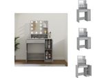 Vidaxl Tavolino Da Toilette Con Led Grigio Sonoma 86,5X35X136 Cm - Tavolini Da Toilette