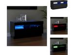 Vidaxl Mobile Tv Con Luci Led Nero 80X35X40 Cm - Mobili Tv