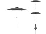 Vidaxl Ombrellone Con Palo In Alluminio 270 X 246 Cm Antracite - Ombrelloni E Tende Da Sole