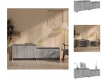 Mobile Tv Vidaxl Rovere Sonoma Grigio 146,5X35X50 Cm Materiale A Base Di Legno - Mobili Tv