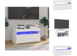 Vidaxl Mobile Tv Con Luci Led Bianco 75X35X40 Cm - Mobili Tv
