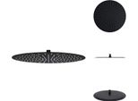 Vidaxl Soffione Doccia A Pioggia In Acciaio Inox 40 Cm Rotondo Nero - Soffioni Doccia