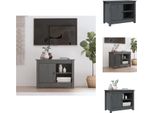 Vidaxl Mobile Tv Grigio 70X36,5X52 Cm In Legno Di Pino Massiccio - Mobili Tv