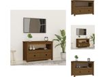Vidaxl Mobile Tv Marrone Miele 79X35X52 Cm In Legno Di Pino Massiccio - Mobili Tv