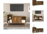 Mobile Tv Vidaxl Rovere Fumé 100X35X55 Cm Materiale A Base Di Legno - Mobili Tv