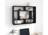 Maison Exclusive - Mensola Da Parete Nera 75X16X55 Cm Materiale Ligneo