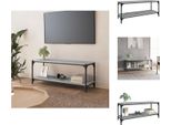 Mobile Tv Vidaxl Grigio Sonoma 100X33X41 Cm In Legno E Acciaio - Mobili Tv