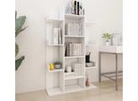 Pratica Libreria Bianca 86X25,5X140 Cm Pannelli A Base Di Legno - Librerie ,Mobili Di Design 7923621 1Pacco