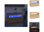 Mobile Tv Vidaxl Con Luci Led Rovere Sonoma 60X35X40 Cm - Mobili Tv