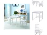 Vidaxl Set Da Pranzo 3 Pezzi In Legno Di Pino Bianco - Set Da Pranzo