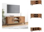 Mobile Tv Vidaxl Marrone 110X35X48 Cm In Legno Di Pino Massiccio - Mobili Tv