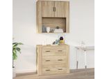 The Living Store Armadio A Muro Rovere Sonoma 80X33X80 Cm Materiale Legno