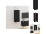 Vidaxl Mobile Tv A Parete Nero 40X34,5X100 Cm - Mobili Tv