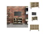 Mobile Tv Vidaxl Con Gambe In Metallo Rovere Sonoma 69,5X30X50Cm - Mobili Tv
