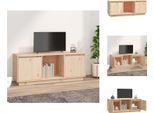 Mobile Tv Vidaxl 110,5X35X44 Cm In Legno Di Pino Massiccio - Mobili Tv