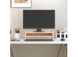 The Living Store Supporto Per Monitor 50X24X16 Cm In Legno Di Pino Massiccio