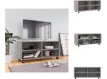 Vidaxl Mobile Tv Con Rotelle Grigio Sonoma 90X35X35 Cm Materiale A Base Di Legno - Mobili Tv