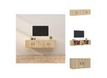 Vidaxl Pareti Tv 2 Pezzi Rovere Sonoma 80X34,5X40 Cm - Mobili Tv