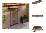 Vidaxl Tettoia Per Porte Nera 199X90 Cm In Policarbonato - Tende Da Sole