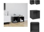 Vidaxl Mobili Tv 2 Pz. Grigio 37X35X37 Cm Materiale A Base Di Legno - Mobili Tv