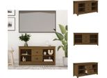 Mobile Tv Vidaxl Miele Marrone 103X36,5X52 Cm In Legno Di Pino Massiccio - Mobili Tv
