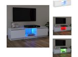 Vidaxl Mobile Tv Con Luci Led Bianco 120X30X35,5 Cm - Mobili Tv