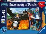 Ravensburger Dragons: Die 9 Welten, Puzzle, Kinderpuzzle, Legespiel, 3 X 49 Teile, 05688
