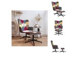Vidaxl Poltrona Relax Con Sgabello Tessuto Patchwork - Poltrona