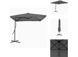 Vidaxl Ombrellone Con Palo In Acciaio 250×250 Cm Antracite - Ombrelloni E Tende Da Sole