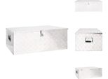 Vidaxl Cassetta Di Stoccaggio Argento 100X55X37 Cm In Alluminio - Cassette Per Attrezzi