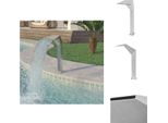 Vidaxl Cascata Per Piscina In Acciaio Inox 50X30X90 Cm Argento - Fontane E Cascate
