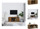 Mobile Tv Vidaxl Rovere Fumé 100X35X40 Cm Materiale A Base Di Legno - Mobili Tv