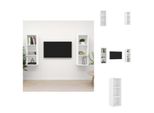 Vidaxl Mobili Da Parete Per Tv 2 Pz. Materiale Bianco A Base Di Legno - Mobili Tv