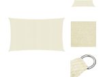 Vidaxl Tenda Da Sole 160 G/M² Crema 2X5 M Hdpe - Ombrelloni E Tende Da Sole