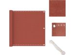 Vidaxl Schermo Privacy Per Balcone Rosso Terracotta 90X600 Cm Hdpe - Ombrelloni E Tende Da Sole