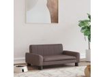 The Living Store Letto Per Cani Marrone 70X45X30 Cm In Pelle Finta