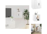Vidaxl Parete Tv Bianco Lucido 40X34,5X40 Cm - Mobili Tv