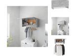 Vidaxl Armadio Grigio Cemento 70X32,5X35Cm Materiale Legno - Armadi