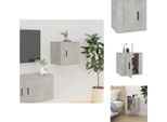 Vidaxl Mobile Tv A Parete Grigio Cemento 40X34,5X40 Cm - Mobili Tv
