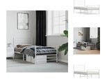 Vidaxl Struttura Letto Con Testiera E Pediera In Metallo Bianco 100X190 Cm - Letti E Strutture Letto