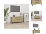 Mobile Tv Vidaxl Rovere Sonoma 102X44,5X50 Cm Materiale A Base Di Legno - Mobili Tv