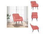 Vidaxl Poltrona Rosa 63X76X80 Cm In Velluto - Poltrona